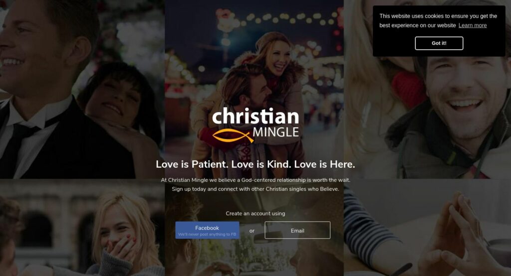 Christian Mingle home page
