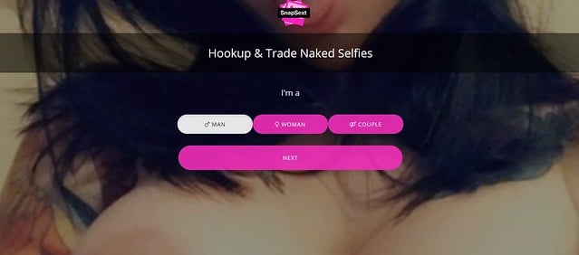 SnapSext signup form