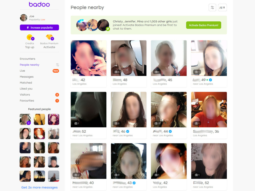 Badoo people nearby